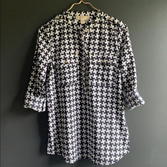 Michael Kors Geometric Print Long Sleeve - Picture 1 of 11